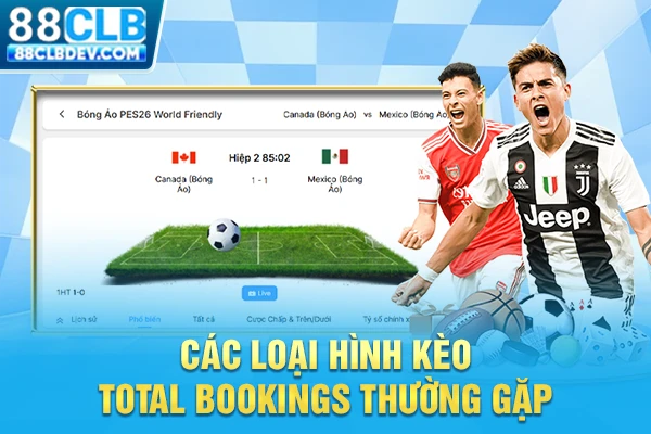Kèo Thẻ Phạt Là Gì? Bí Kíp Soi Kèo Total Bookings Luôn Thắng Các loại hình kèo Total Bookings thường gặp