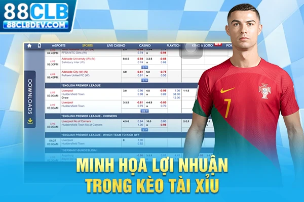 Quy Tắc Chơi Kèo Tài Xỉu Và Cập Nhật Tỷ Lệ O/U Mới Nhất 2026 Minh họa lợi nhuận trong kèo Tài Xỉu