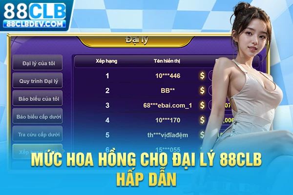 Tham Gia Đại Lý 88CLB Phát Triển Thương Hiệu Hoa Hồng Khủng Mức hoa hồng cho đại lý 88CLB hấp dẫn